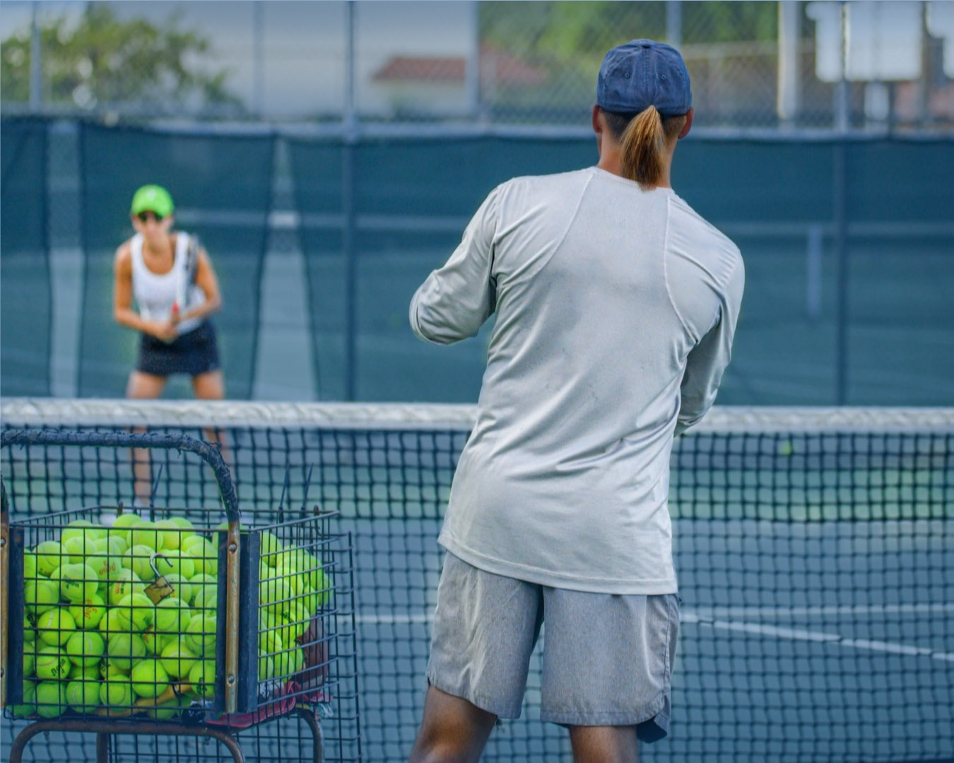 coach teaching adult